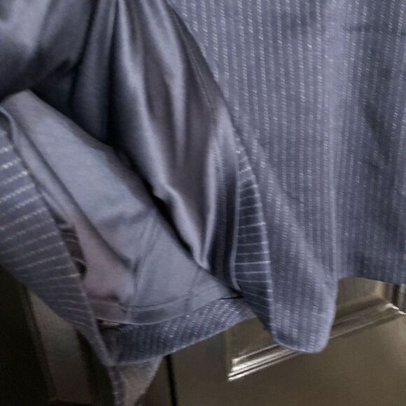 1State Skirt Womens L Jersey Knit Pinstripe Mini Ruffle Side Hem NWT - Picture 4 of 6